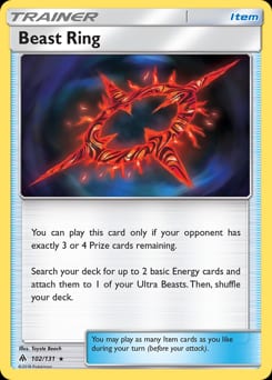 Forbidden Light Beast Ring #102 card