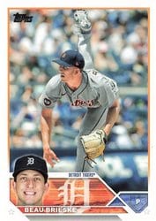 2023 Topps Base Set Beau Brieske #184 card