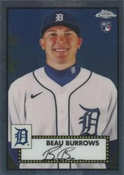 2021 Topps Chrome Platinum Anniversary Base Set Beau Burrows #42 card