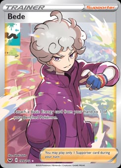 2020 Sword & Shield Bede #199 card