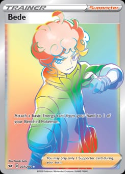 2020 Sword & Shield Bede #207 card