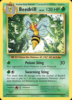 Evolutions Beedrill #7 card