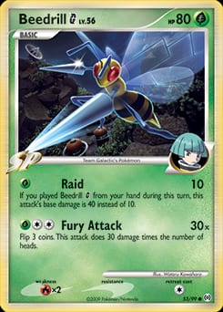 Arceus Beedrill G #53 card