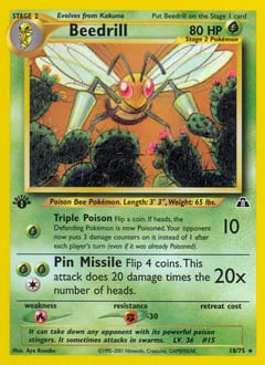 Neo Discovery Beedrill #18 card