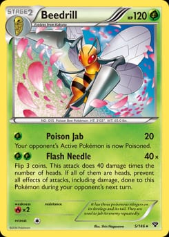 2014 XY Beedrill #5 card