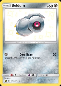 Hidden Fates Shiny Vault Beldum #SV30 card