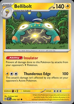 2023 Obsidian Flames Bellibolt #78 card