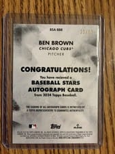 2024 Topps Update Baseball Stars Autograph Ben Brown #BSA-BBR