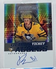 2025-26 Upper Deck Credentials Debut Ticket Access Autographs Ben Kindel #DTA-BK card