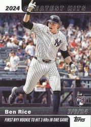 2025 Topps 2024 Greatest Hits Ben Rice #GH-2 card