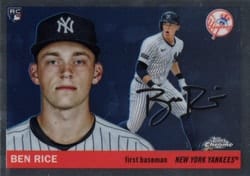 2025 Topps Chrome Platinum Base Set Ben Rice #311 card