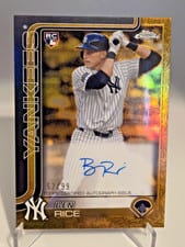 Ben Rice 2025 Topps Gilded Collection Chrome Gold Autographs card