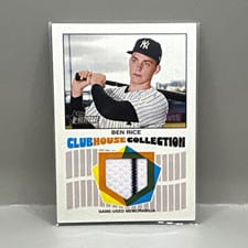 2026 Topps Heritage Clubhouse Collection Relics Ben Rice #CCR-BR card