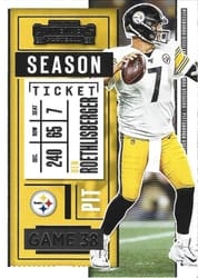 2020 Panini Contenders Base Set Ben Roethlisberger #16 card