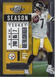 2020 Panini Contenders Optic Base Set Ben Roethlisberger #48 card