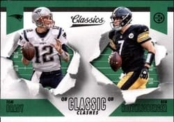 2018 Panini Classics Classic Clashes Ben Roethlisberger / Tom Brady #5 card