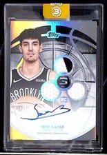 2025-26 Topps 3 Rookie 3 Patch Autographs Vertical Ben Saraf #RPV-BS card
