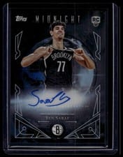 2025-26 Topps Midnight Midnight Sun Signatures Rookies Ben Saraf #MSR-BS card