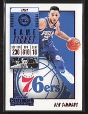 2018 Panini Contenders Ben Simmons Premium #15 card