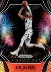 2019-20 Panini Prizm Fireworks Ben Simmons #17 card