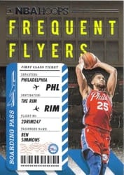 2020-21 Hoops Frequent Flyers Ben Simmons #10 card