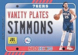 2020-21 Hoops Vanity Plates Ben Simmons #20 card