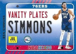 2020-21 Hoops Winter Vanity Plates Ben Simmons #20 card