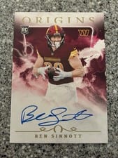 2024 Panini Origins Rookie Autographs Ben Sinnott #RAU-BSI card