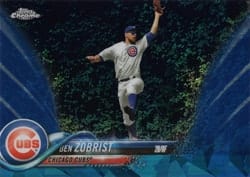 2018 Topps Chrome Sapphire Edition Base Set Ben Zobrist #391 card