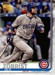 2019 Topps Base Set Ben Zobrist #9 card