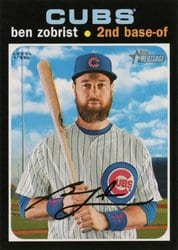 2020 Topps Heritage Base Set Ben Zobrist #505 card