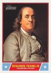 2025 Topps Heritage Notable Americans Benjamin Franklin #NS-5 card