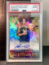 2022-23 Hoops Rookie Ink Bennedict Mathurin #RI-BDM card