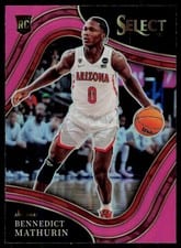2022 Panini Chronicles Draft Picks Select Bennedict Mathurin Red #11 card