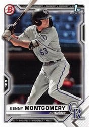 2021 Bowman Draft Base Set Benny Montgomery #BD-84 card