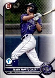 2022 Bowman 1st Edition Base Set Benny Montgomery #BPPF-73 card