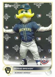 2022 Topps Opening Day Mascots Bernie Brewer #M-12 card