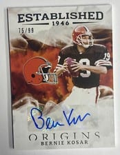 2021 Panini Origins Established Signatures Bernie Kosar #ES-BK card