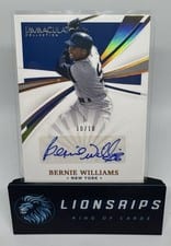 2021 Panini Immaculate Collection Signatures Bernie Williams #IS-BW card