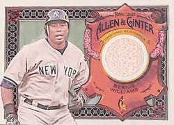 2022 Topps Allen & Ginter Relics (Pattern A) Bernie Williams #AGRA-BW card