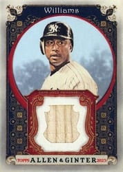 2023 Topps Allen & Ginter Relics (Pattern B) Bernie Williams #AGRB-BW card