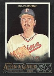 2020 Topps Allen & Ginter X Base Set Bert Blyleven #311 card