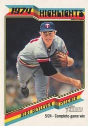 2023 Topps Heritage 1974 Highlights Bert Blyleven #74H-7 card