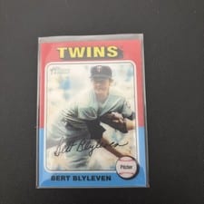 2024 Topps Heritage 1975 Topps In 3D Bert Blyleven #753D-14 card