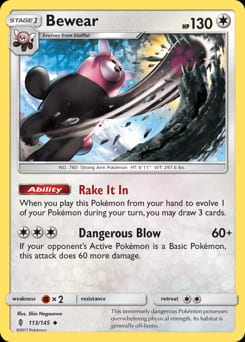 Guardians Rising Bewear #113 card