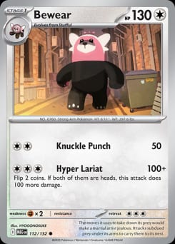 2025 Mega Evolution Bewear #112 card