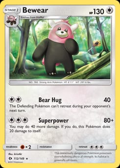 Sun & Moon Bewear #112 card