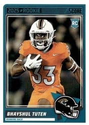 2025 Score Rookies Bhayshul Tuten #80 card