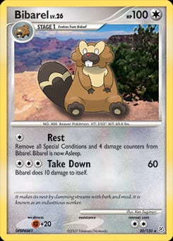 Diamond & Pearl Bibarel #20 card