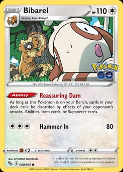 Pokémon GO Bibarel #60 card